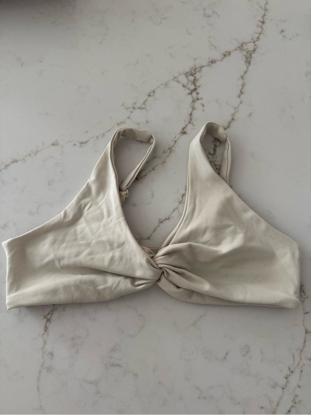 YoungLA Cream Twist Front Sports Bra